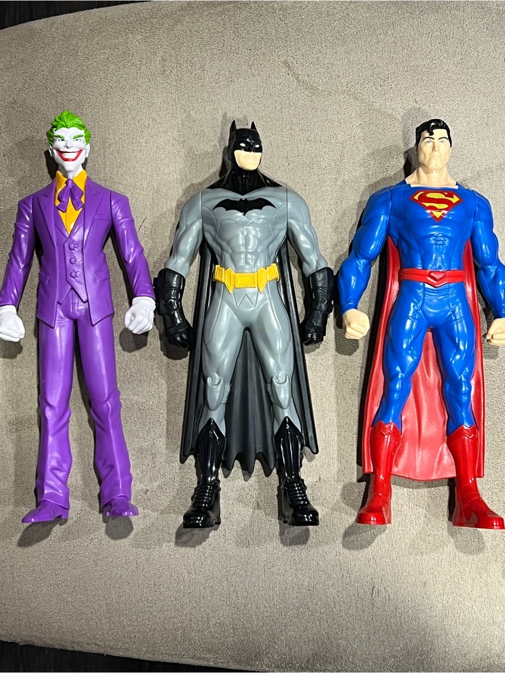 DC Comics Joker, Batman, and Superman titan 12” Figures